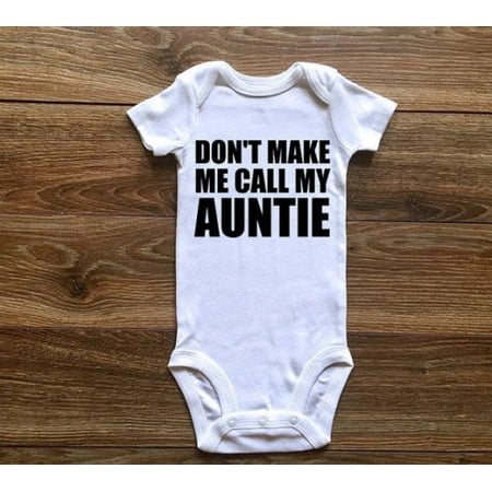 

Newborn Baby Boy Girl MY AUNTIE Romper Bodysuit Jumpsuit Cotton Clothes Outfits