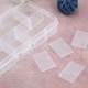 thumbnail image 3 of Caja organizadora de joyas de plástico, estuche de almacenamiento transparente para pequeñas manualidades/contenedor artístico con 10 rejillas, 3 of 5