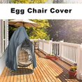 thumbnail image 2 of Funda para silla columpio (gris con cremallera 115 * 190 cm) - Funda para silla con forma de capullo de huevo con cremallera, impermeable para exteriores, resistente al viento, duradera y resistente, 2 of 5