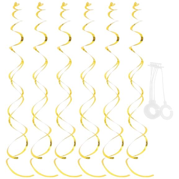 6-Pack Hanging Swirls Decorations for Event Planners with Easy-to-Clean