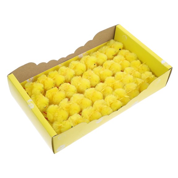 WHAMVOX 36 Pcs Mini Chicken Figurines Fluffy Easter Stuffed Animal Chicks
