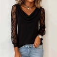 thumbnail image 1 of TaTaai Womens Solid Color Long Sleeve Ruched V Neck Pullover Casual Blouse Textured Detail Tunic Top for Daily Wear Gift, 1 of 5