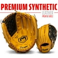 thumbnail image 5 of Franklin Sports Field Master Baseball + Softball Glove - Adult + Youth Mitt - 12.5" Righty - Black/Tan, 5 of 8