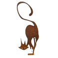 thumbnail image 1 of Valla decoración de jardín metal decoración exterior animales del hogar decoración de jardín escultura de hierro fundido oxidado silueta de césped, 1 of 5