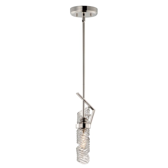 Maxim 39553CLPN 6 in. Milano 1 Light Polished Nickel Single Pendant Ceiling Light