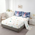 thumbnail image 5 of Homewish Cartoon Rainbow Dragon Bedding Comforter Set 7 Pieces for Preppy Child Children,Kawaii Magical Animal Full Bedding Set Lightweight,Stars Print Fitted Sheet Flat Sheet,Ultra Soft Home Decor, 5 of 8