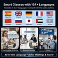 thumbnail image 4 of Lentes Inteligentes Bluetooth con Traducción Fecoul AI GS06S - Plateado, 4 of 9