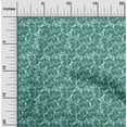 thumbnail image 2 of oneOone Viscose Jersey Turquoise Blue Fabric Kalamkari Fish Sewing Craft Projects Fabric Prints By Yard 60 Inch Wide, 2 of 5