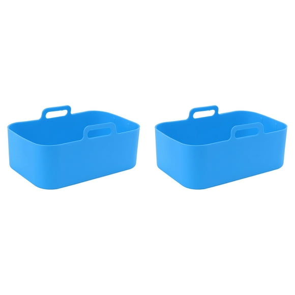 Silicone Air Cooker Pot for Ninja DZ201 Foodi 8QT Dual Fryer With Brush and Clip Cooking Accessories 19.5x12.7x7cm