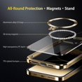 thumbnail image 6 of [CD Ring Compatible with MagSafe Invisible Stand] Magnetic for iPhone 15 Pro Case, [Electroplated Bumper Non-Yellowing][Look as Bare iPhone] Slim Clear Case with Holder for Women Men Girls, 6 of 9