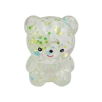 Lilixerw Cute Bear Stress Relief Toy,Christmas Relief Toy for Family,Anxiety Relief Pinchable Rubber Animal,Festival Party Gifts