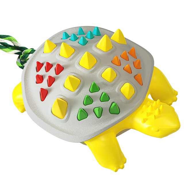 Dog Chew Toy Turtle Rubber Biteproof Puppy Chewing Rope Pet Tooth Cleaning Toy