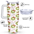 thumbnail image 3 of Merry Christmas 40 OZ Tumbler with Handle Double Wall Christmas Snowflake Ball Cup Modern Cafe Tumblers for Holiday Accessories Birthday Christmas for Mom Wife Teacher Neighbor, 3 of 6