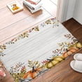 thumbnail image 4 of Fall Pumpkin Bath Mat Thanksgiving Watercolor Leaves Autumn Pumpkin Harvest Doormat Microfiber Memory Foam Absorbent Area Rug Bathroom Decor Rug,16x24 Inch, 4 of 6