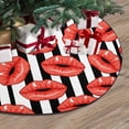thumbnail image 3 of FMSHPON Lips on a BlackWhite Xmas Christmas Tree Skirt Stand Mat for Holiday Party Decoration Indoor Outdoor 48 inches, 3 of 3