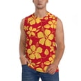 thumbnail image 1 of Balery Red Vintage Flowers Camisetas sin mangas para hombre, absorbe la humedad y protege contra el mal olor.-Large, 1 of 7