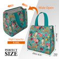 thumbnail image 3 of BoxerDog and Pioneer Flower Insulated Lunch Bag for Women & Adults,Large Portable Soft Cooler Lunch Bag,Thermal Food Storage Tote with Pearl Cotton,8.66L,8.75x5.75x9.5 Inch, 3 of 6