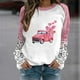 thumbnail image 3 of Gibobby Sudadera con forro polar Mujer Sudadera informal de manga larga con cuello redondo y estampado de amor del día de San Valentín para mujer (estilo 4)(Rosa, XL), 3 of 4