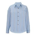 thumbnail image 2 of AherBiu Chemises Boutonnées pour Femmes Chemise Décontractée à Manches Longues Blouse de Travail Texturée avec Poche, 2 of 5