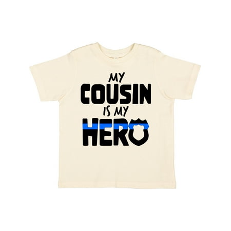 

Inktastic My Cousin is My Hero Police Officer Family Gift Toddler Boy or Toddler Girl T-Shirt