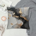 thumbnail image 2 of Nawypu Black and Gold Marble Throw Pillow Covers  Decorative Black Grey Abstract Pillow Cases Cushion Covers for Sofa Couch Car Bedroom Home Decor, 2 of 5