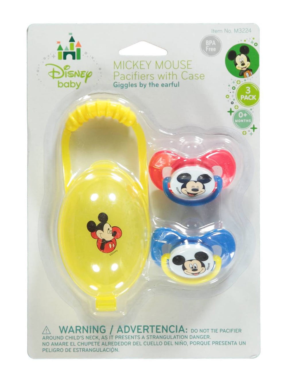 2 Pack Months Mickey Mouse Deluxe Pacifiers 