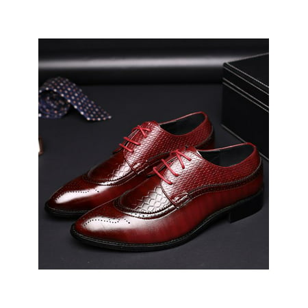 Meigar Mens Dress Shoes Formal Oxfords Leather shoes Business Casual