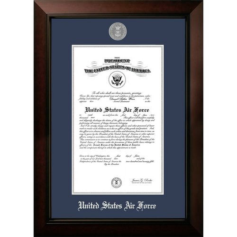 Campus Images AFCLG0018x10 8 x 10 in. Patriot Frames Air Force Certificate Legacy Black Cherry Frame with Gold Medallion