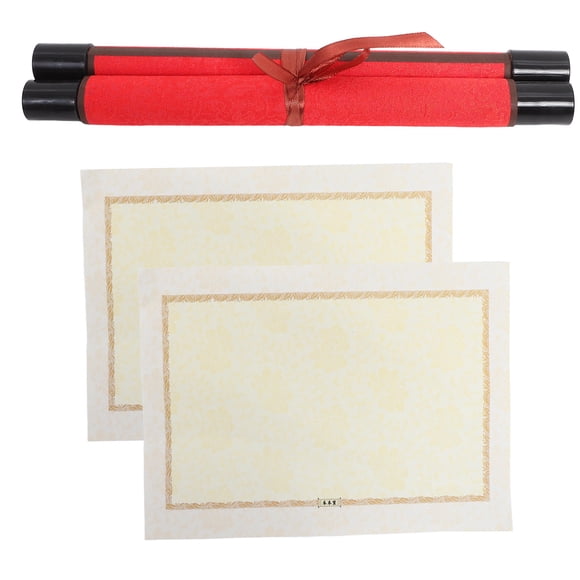 OULII 1 Set Calligraphy Practice Paper for Calligraphy Supplies Red Paper Invitation Letter