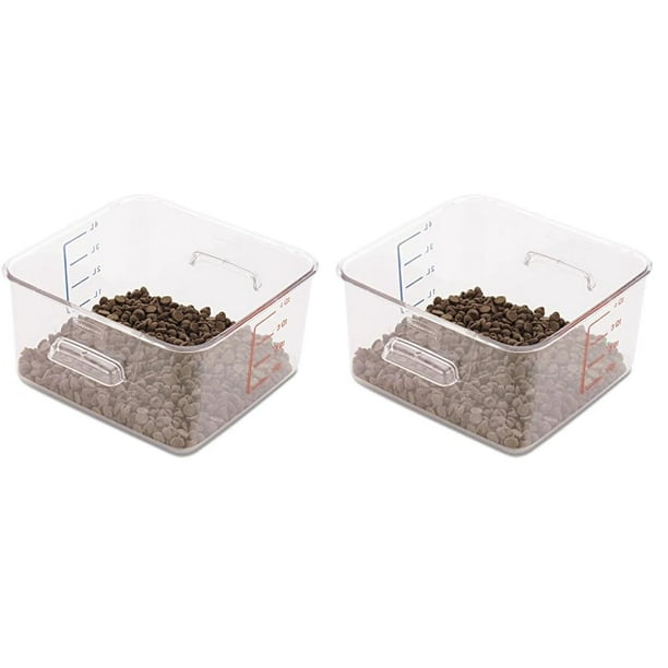 Recipiente de almacenamiento de alimentos Rubbermaid transparente de 4 litros, paquete de 2