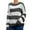 Gray, variant on Herrnalise Women's Knitted Crop Tops Fashion Stripe Long Sleeves Round Neck Color Matching Loose Tops Blouse Knitted Sweater Pullover Jumper Sweaters