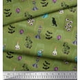 thumbnail image 2 of Soimoi Moss Georgette Fabric Ghost,Skull & Witch Halloween Decor Fabric Printed Yard 42 Inch Wide, 2 of 3