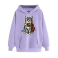thumbnail image 2 of PNTUTB Women's Print Winter Hoodie Pullover Long Sleeved Comfortable Sweatshirt, 2 of 6