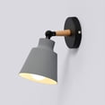 thumbnail image 1 of Angle adjustable metal small wall lamp bedroom bed head E27 wall lamp study room bathroom lighting wall, bulb not included, gray, 1 of 2