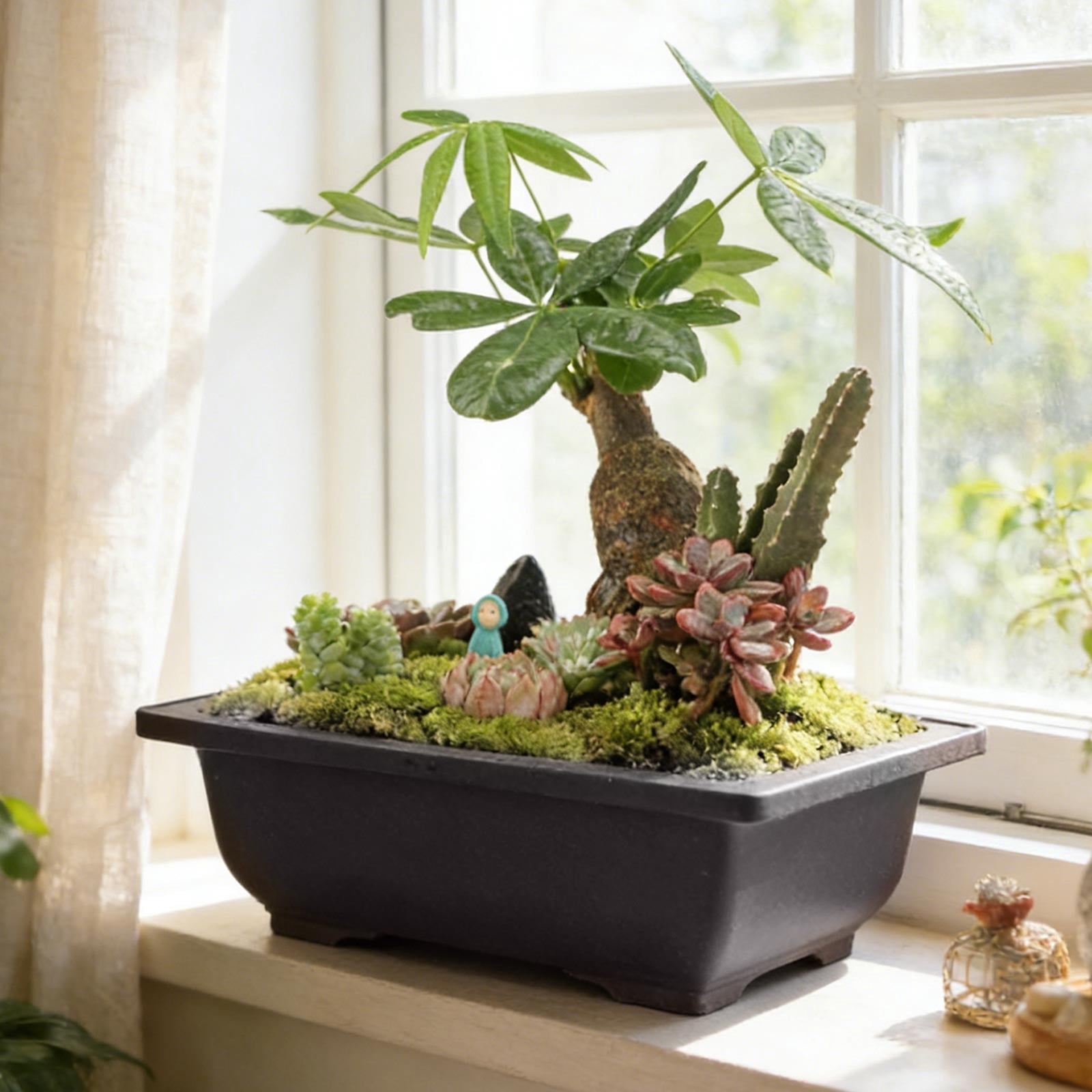 Rectangular Plastic Plant Pot, Simple Style Planter for Home Balcony Gardening and Plants, Lightweight Indoor Herb and Greenery Container, Functional Home Decor