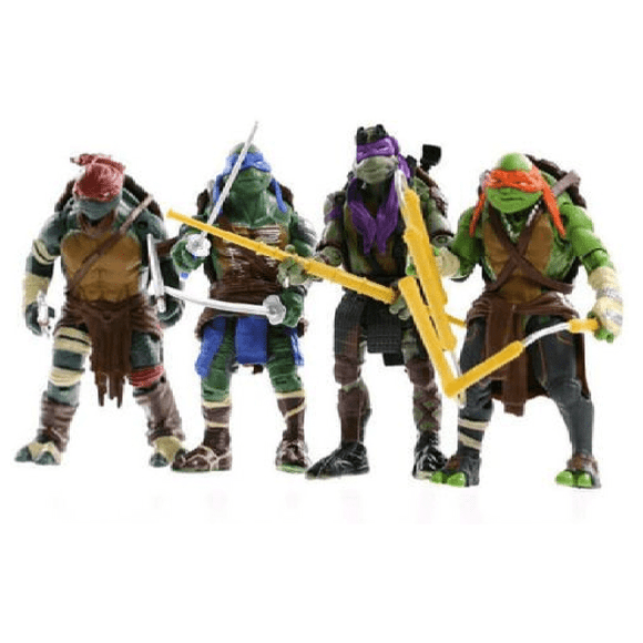 TMNT Teenage Mutant Ninja Turtles Action Figures Anime Movie 4PCS Lot