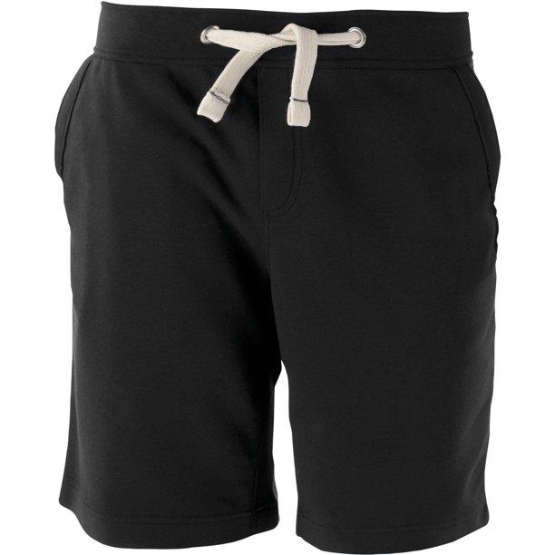 Kariban - Pantalones Cortos lisos gruesos Tejido forro polar Modelo Heavyweight - Gym/Running/Verano (Negro)