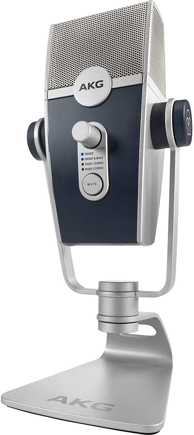 AKG Pro Audio Lyra Ultra-HD, Four Capsule, Multi-Capture Mode, USB-C Condenser Microphone for Recording and Streaming with Pop Filter, Extension USB Cable, and 4-Port USB Hub Bundle
