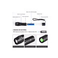 thumbnail image 3 of Linterna Led Recargable 4000lm Con 5 Modos Y Zoo 2 pzas NEGRO, 3 of 5