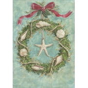 LPG Greetings Coastal Wreath Box of 18 Warm Weather Christmas Cards