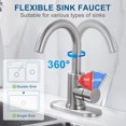 thumbnail image 3 of Wowow Single Handle Stainless Steel Bar Faucet with Swivel Spout and Deckplate in Brushed Nickel, 3 of 5