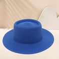 thumbnail image 2 of Duoif Unisex Round Dome Top Hat, Classic Bowler Hat for Men Women, Vintage Felt Formal Hat for Costume, Steampunk, And Daily Wear Blue, 2 of 4