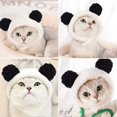 thumbnail image 6 of Dalrosia Cute Cat Costume Warm Bear Hat for Cat Adjustable Soft Small Pet Headwear Bear Hat for Cat Puppy Dog, 6 of 6