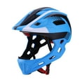 thumbnail image 2 of Casco de bicicleta para niños Casco protector integral ajustable Casco de bicicleta de montaña Azul negro, 2 of 9
