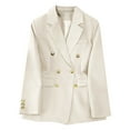 thumbnail image 1 of AherBiu Womens Blazers for Work Casual Fall Double Breasted Oversized Jacket Open Front Trendy Work Suit, 1 of 6
