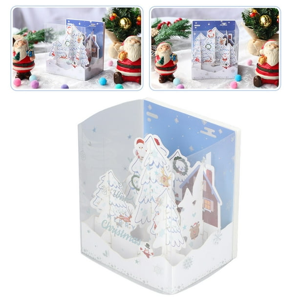 Carte de vœux 3D, carte pop up artisanale Chants de Noël 