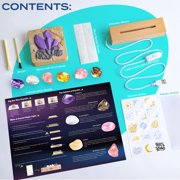 Piano Potato 2-in-1 Gemstone Dig Kit & DIY LED Night Light - Excavate 6 Genuine Rocks & Minerals, STEM Science Educational Toy, Custom Bedside Lamp Craft Gift for Boys & Girls Ages 6-12