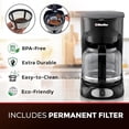thumbnail image 5 of Mueller 12-Cup Drip Coffee Maker - Borosilicate Carafe, Auto-Off, Reusable Filter, Anti-Drip, Keep-Warm Function, Clear Water Level Window Coffee Machine, Ideal for Home or Office, 5 of 5