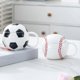 thumbnail image 4 of 26-27 Ceramic Coffee Mug Football Mug Hand-painted Tea Cup with Handle Baseball Mug Espresso Cup for Bakery Office Apartment Adults, 4 of 5