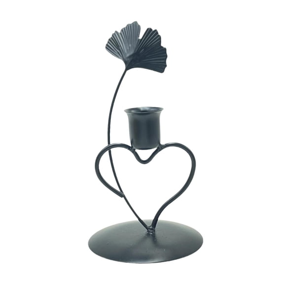 Fzaqwen Metal Candle Holder, Single Head Candlestick, Stylish Ornament Candlestick for Festival, Desktop, Thanksgiving, Party, Birthday 9x17cm